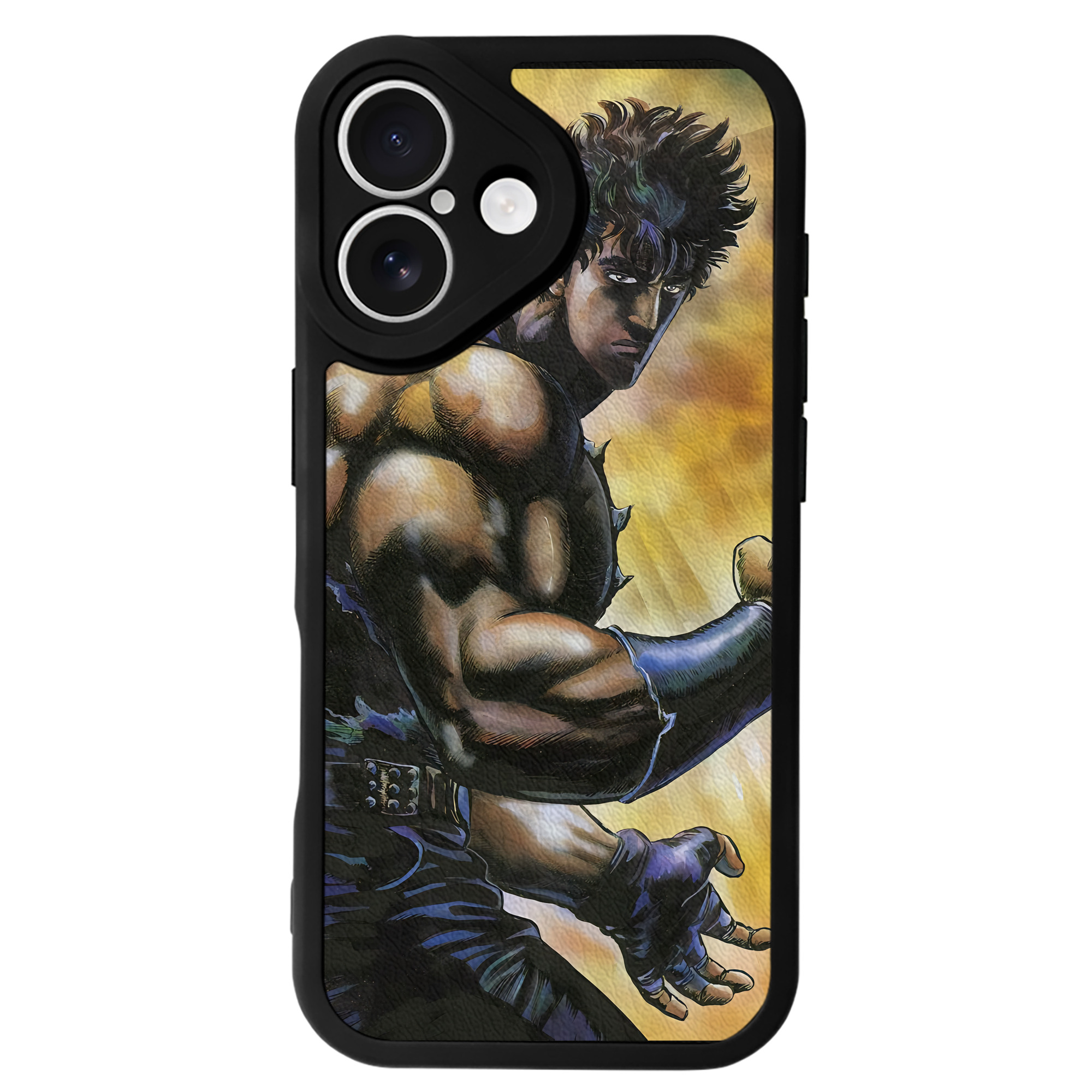 （画像用） 北斗の拳 Fist of the North Star 【iPhone 16シリーズ対応】シリコンスマホケース（レザー調） 材質：シリコン